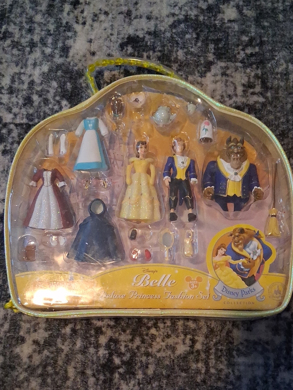 Disney Belle Fashion Playset with Yellow & Blue Outfits